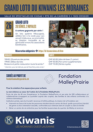 Flyer soirées 40 ans Kiwanis Les Moraines